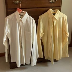 LOT OF 4 MENS DRESS SHIRTS- LONG SLEEVES